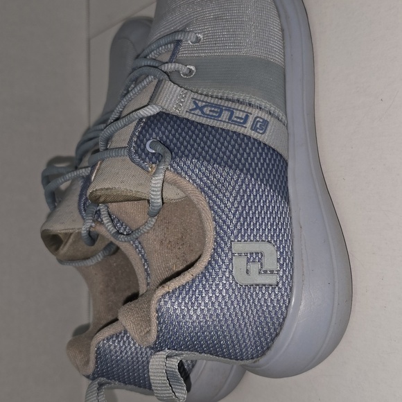 FootJoy Flex Spikeless Athletic Lace Up Golfing Baby Blue Sneakers Womens Size 7 - Picture 5 of 16